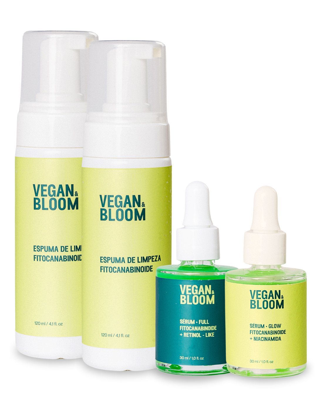 2 Espumas Limpeza + Sérum GLOW + Sérum FULL